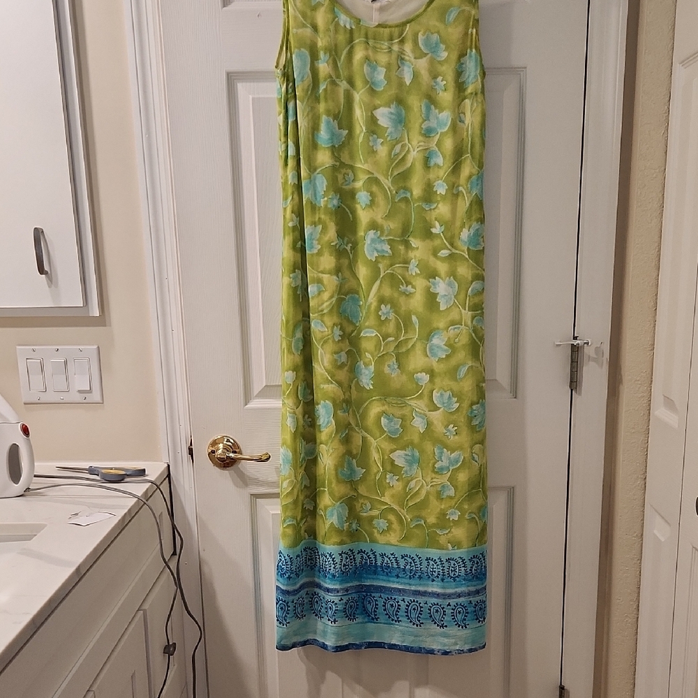 R.J. Collection Lined Floral Maxi Dress Women's Size 10